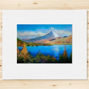 Loch Rannoch and Schiehallion, Small Mounted Print by Margaret Evans