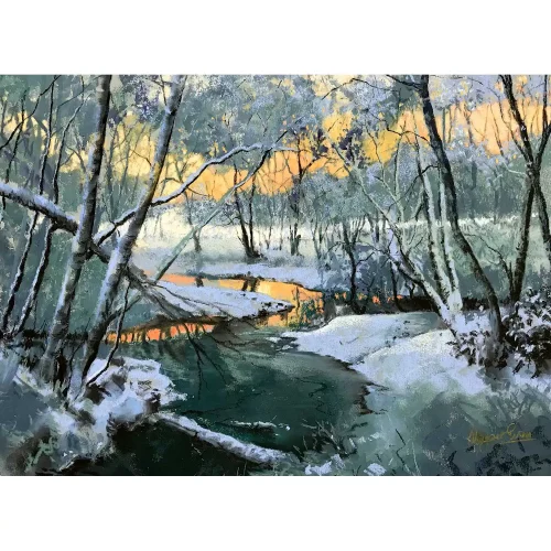 Winter Magic, Small Mounted Print by Margaret Evans - Image 2