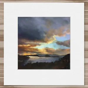 Beyond Oban, Small Mounted Print by Margaret Evans