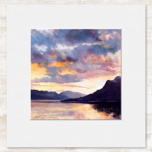 Clouds at Sunset, Small Mounted Print by Margaret Evans