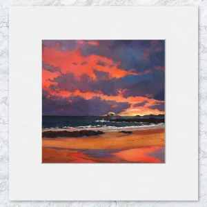 Morning Glory, Bass Rock, Small Mounted Print by Margaret Evans