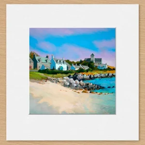 On the Rocks, Iona, Small Mounted Print by Margaret Evans