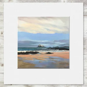 Tide Lines, North Berwick, Small Mounted Print by Margaret Evans