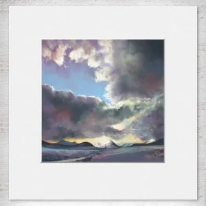 Winter Sky, Glencoe, Small Mounted Print by Margaret Evans