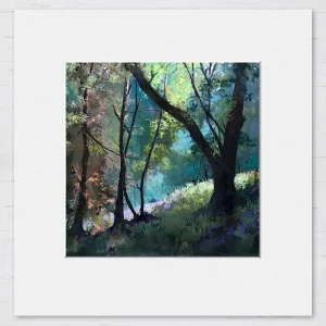 In the Shade of the Woods, Small Mounted Print by Margaret Evans
