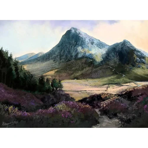 Devils Staircase, Glencoe, Small Mounted Print by Margaret Evans - Image 2