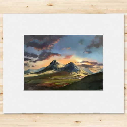 Stairway to Heaven, Glencoe, Small Mounted Print by Margaret Evans