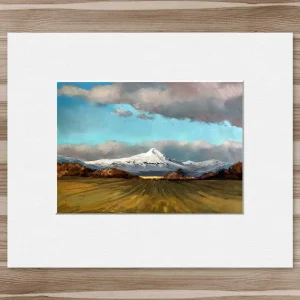 Wintry View, Drymen, Small Mounted Print by Margaret Evans