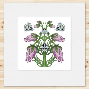 Scottish Heather, Small Mounted Print by Marjory Tait