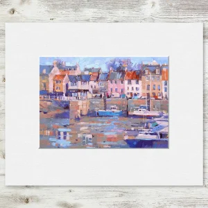 Anstruther, Early Morning, Small Mounted Print by Peter Foyle