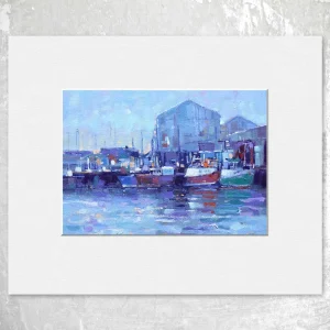 Troon Harbour, Small Mounted Print by Peter Foyle