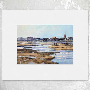 Troon Beach, Small Mounted Print by Peter Foyle