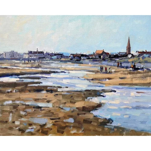 Troon Beach, Small Mounted Print by Peter Foyle - Image 2