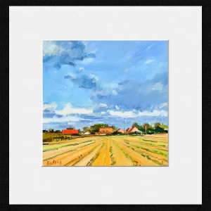 Suffolk Fields, Small Mounted Print by Robert Kelsey