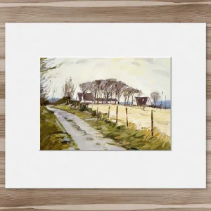 A Country Lane, Small Mounted Print by Robert Kelsey