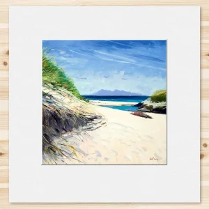 Rhum from Camusdarach, Small Mounted Print by Robert Kelsey