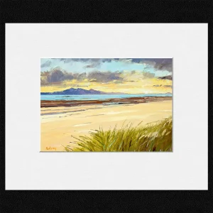 Arran Sunset, Small Mounted Print by Robert Kelsey