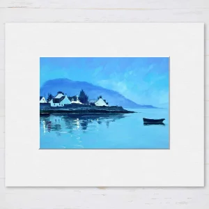 Nocturne Plockton, Small Mounted Print by Robert Kelsey