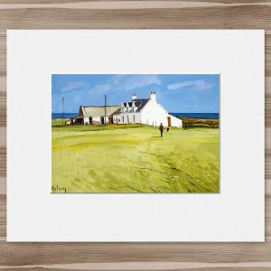 Cottages Iona, Small Mounted Print by Robert Kelsey