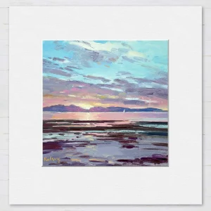 Evening Light Arran, Small Mounted Print by Robert Kelsey