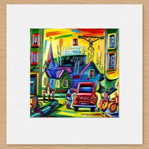 Docklands, Small Mounted Print by Raymond Murray