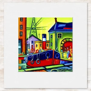 In Dock, Small Mounted Print by Raymond Murray