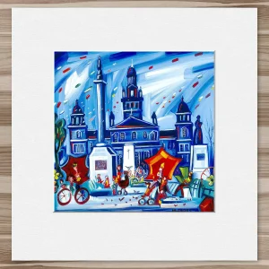 Autumn Square, Small Mounted Print by Raymond Murray