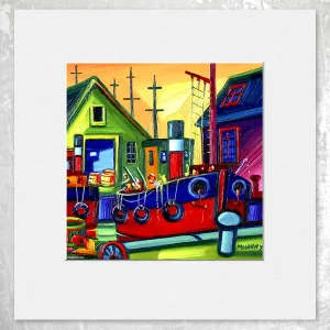 Puffer, Small Mounted Print by Raymond Murray