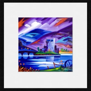 Eilean Donan Purple, Small Mounted Print by Raymond Murray