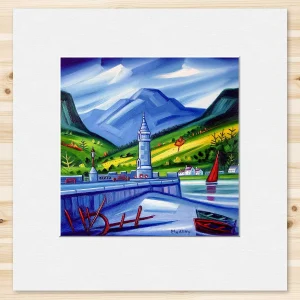 The Monument, Sandbank, Small Mounted Print by Raymond Murray
