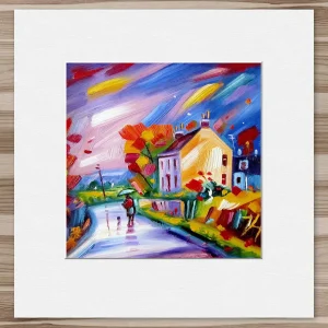 Artists Studio, Small Mounted Print by Raymond Murray