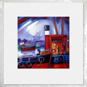 East India Harbour, Small Mounted Print by Raymond Murray