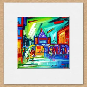 St Enoch Underground, Small Mounted Print by Raymond Murray