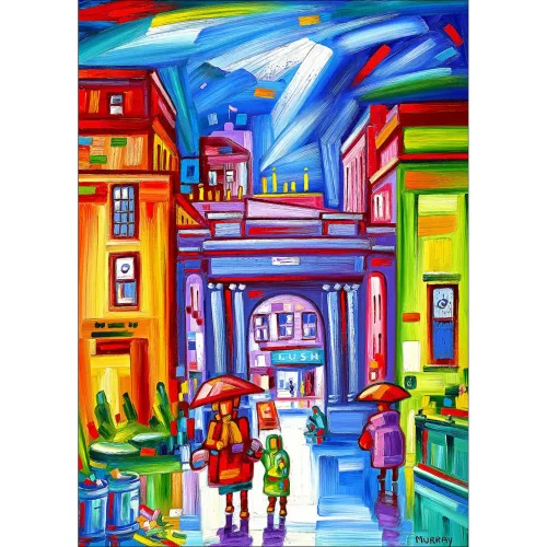 Royal Exchange Square 1, Small Mounted Print by Raymond Murray - Image 2