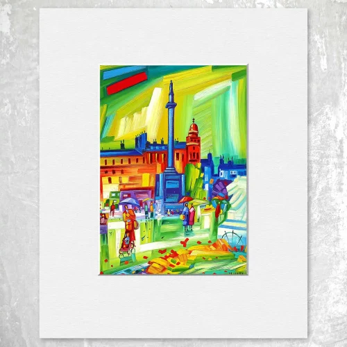 George Square 2, Small Mounted Print by Raymond Murray