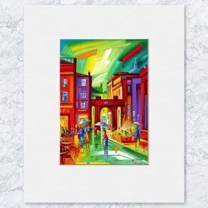 Royal Exchange Square 2, Small Mounted Print by Raymond Murray