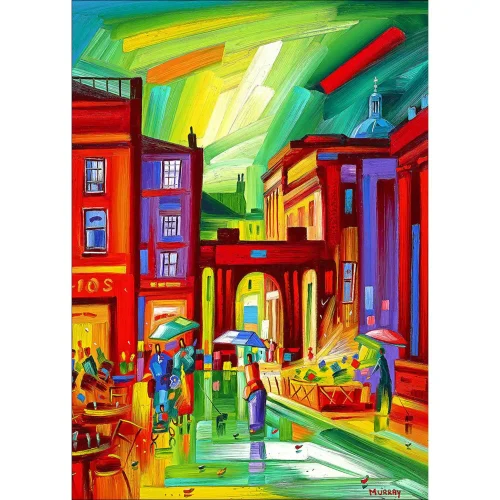 Royal Exchange Square 2, Small Mounted Print by Raymond Murray - Image 2
