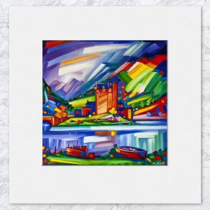 Eilean Donan III, Small Mounted Print by Raymond Murray