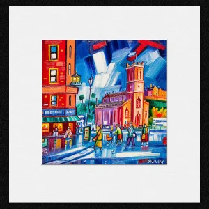 West End, Edinburgh, Small Mounted Print by Raymond Murray