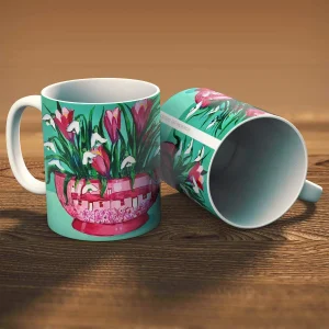 Crocuses and Snowdrops, Mug by Ann Vastano