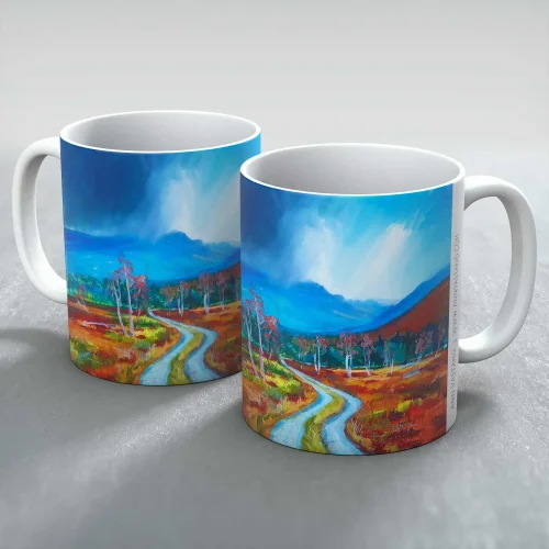 Drove Road to the Lairig Ghru, Mug by Ann Vastano