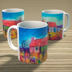 Pheasant Stand Off, Mug by Ann Vastano