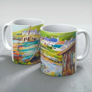 Boat Yard-Portnahaven, Mug by Ann Vastano