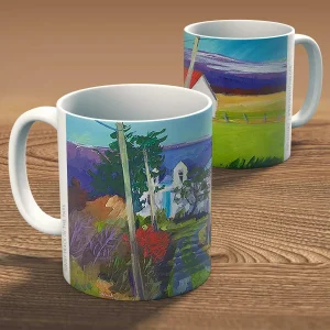 Sunny track in the park, Mug by Ann Vastano