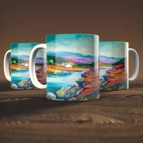 From the Pony Bridge, Glenfeshie, Mug by Ann Vastano