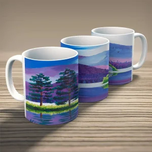 Purple Hues, Loch an Eilein, Mug by Ann Vastano