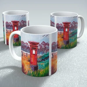 The Brae Postbox, Kincraig, Mug by Ann Vastano