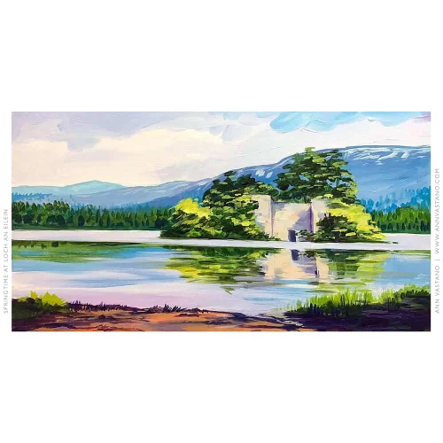 Springtime at Loch Eilein, Mug by Ann Vastano - Image 2
