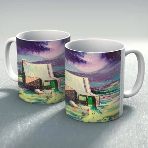 Ryvoan Bothy, Winter, Mug by Ann Vastano