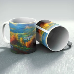 Autumn Trees, Dunkeld, Mug by Colin Robertson